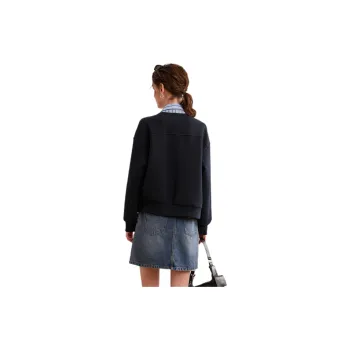 LOUISY AO Cropped Coats Women's Navy Blue