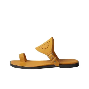 HERMES Hera Slide Slippers Women's Yellow