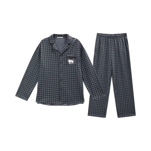 GUKOO x Sanrio Hello Kitty Pajama Set Men's Navy Blue