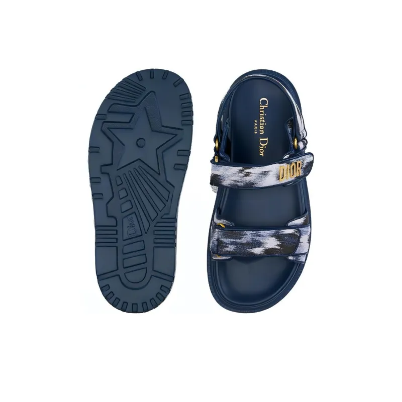 DIOR DiorAct One Strap Sandals Women's Blue-4