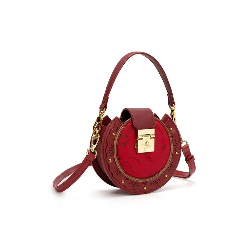Vigno Synthetic Leather Handbag, One Shoulder, Crossbody Bag Regular Women's Red-1