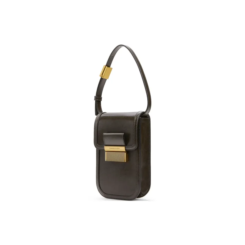 CHARLES&KEITH Fabric Crossbody Handbags Regular Women's Dark Moss/Toffee-1