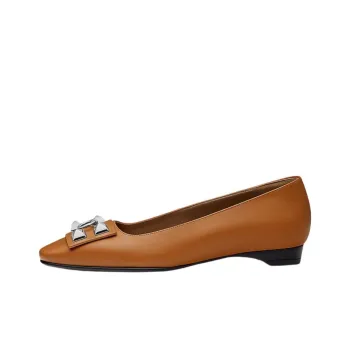 HERMES Flat Shoes Women's Brown