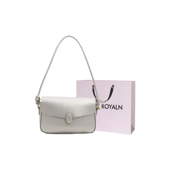 LOUIS ROYALN PU Shoulder Bag Small Square Bag Shoulder Bag Unisex Black/White/Silver/Khaki/Coffee