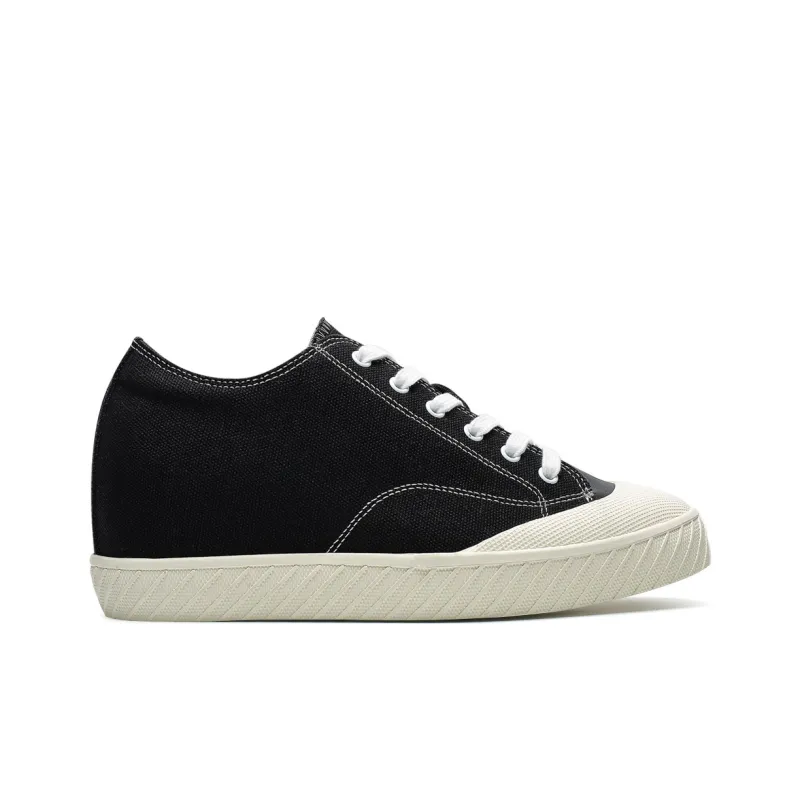 He Jinchang Anti Slip Wear Resistant Low Top Canvas Shoes Women's Black-1