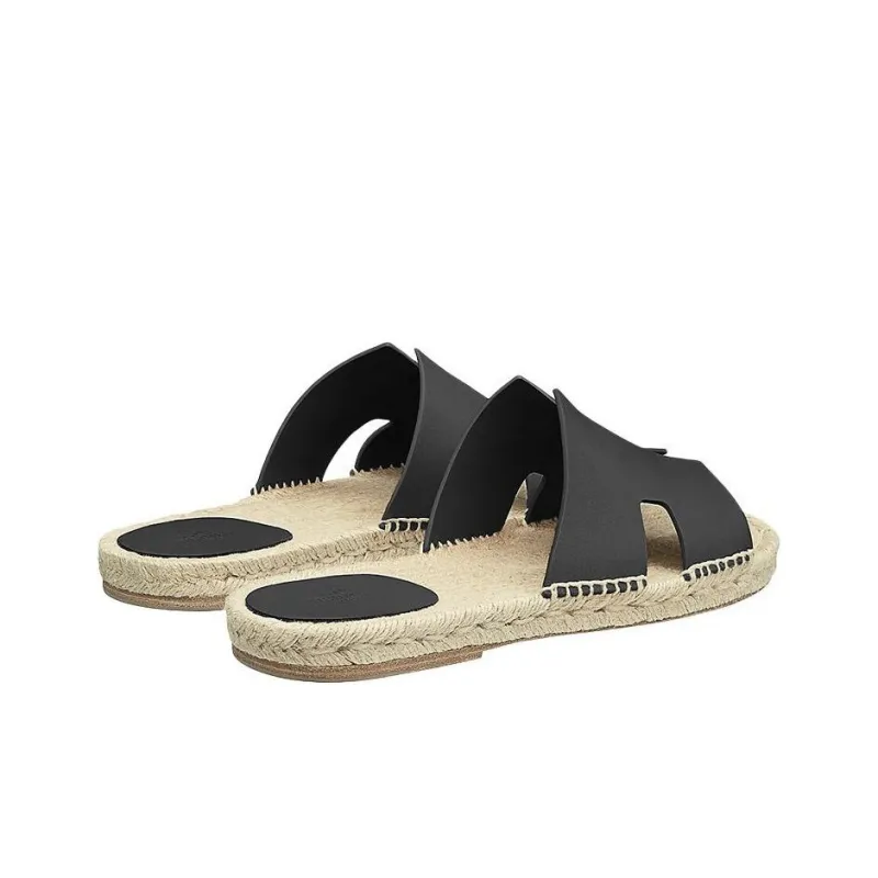 HERMES Antigua Stylish Sandal Men's Black-3