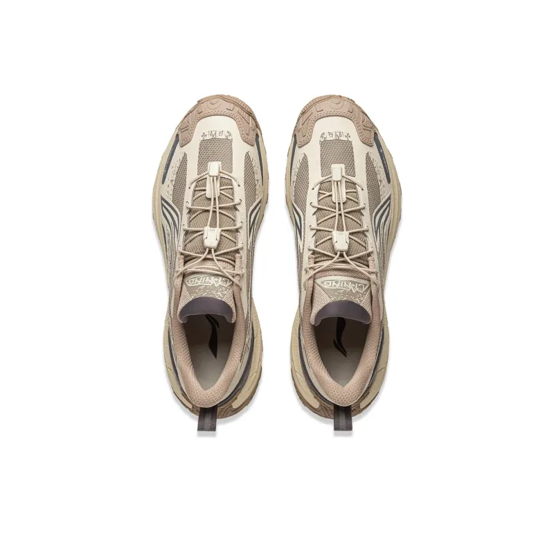 LiNing Elegance 2.0 Shock Absorbers Low Top Outdoor Hiking Shoes Unisex Taupe-3