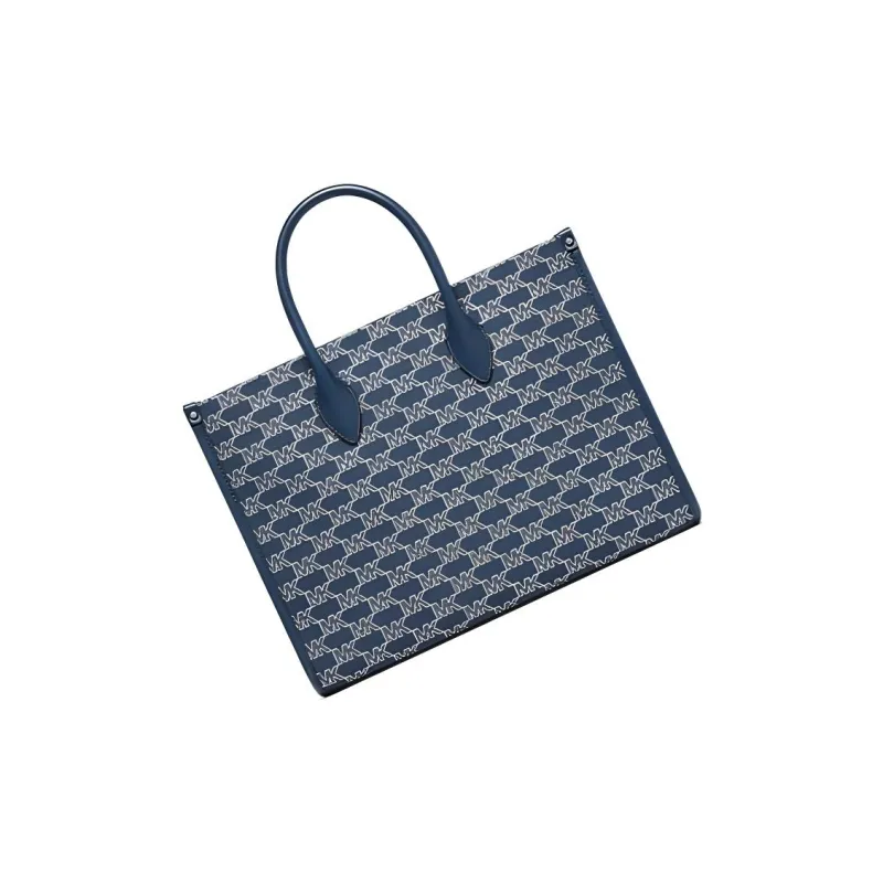 MICHAEL KORS Fabric With Canvas Tote Bag, Shopping Bag, Handbag, Crossbody Bag Medium Size Women's Marine Blue-1