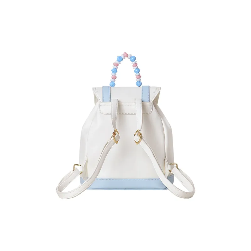 Miffy Synthetic Leather Backpack Medium Size Women's Blue/Pink-3