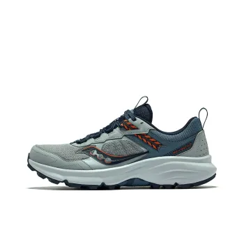 Saucony Slip Resistant Low Top Running Shoes Men's Gray Blue