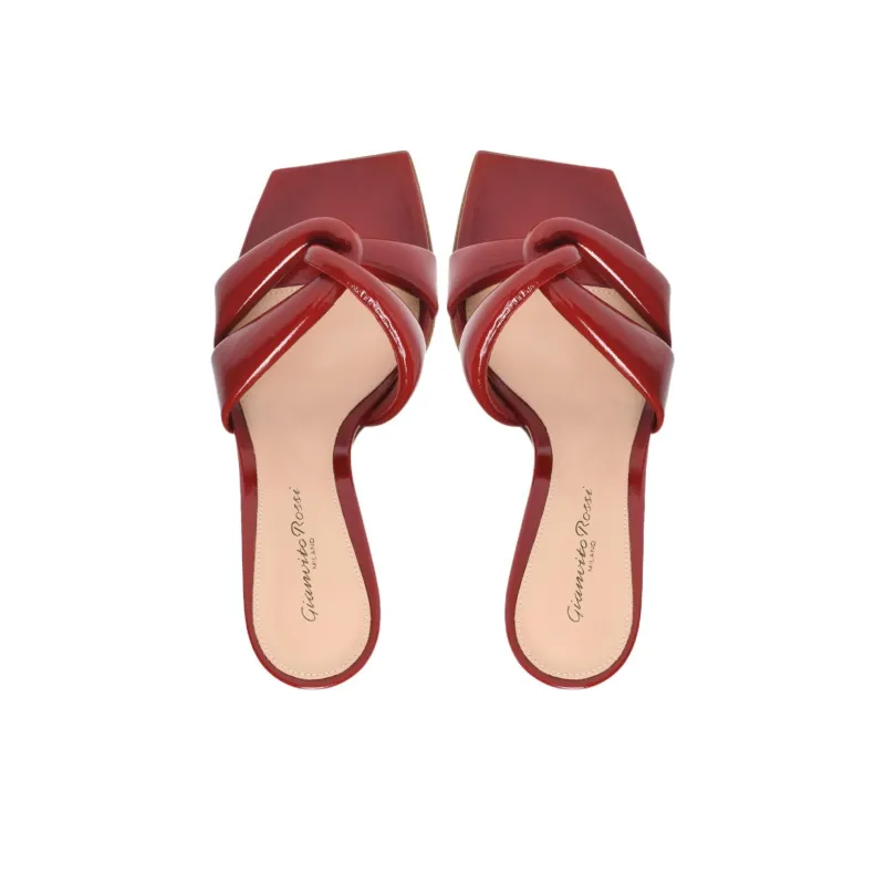 GIANVITO ROSSI Slide Slippers 8.5cm Women's Red-3