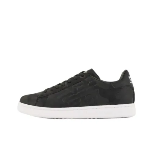 EMPORIO ARMANI EA7 Skateboard Shoes Unisex Low-Top Black