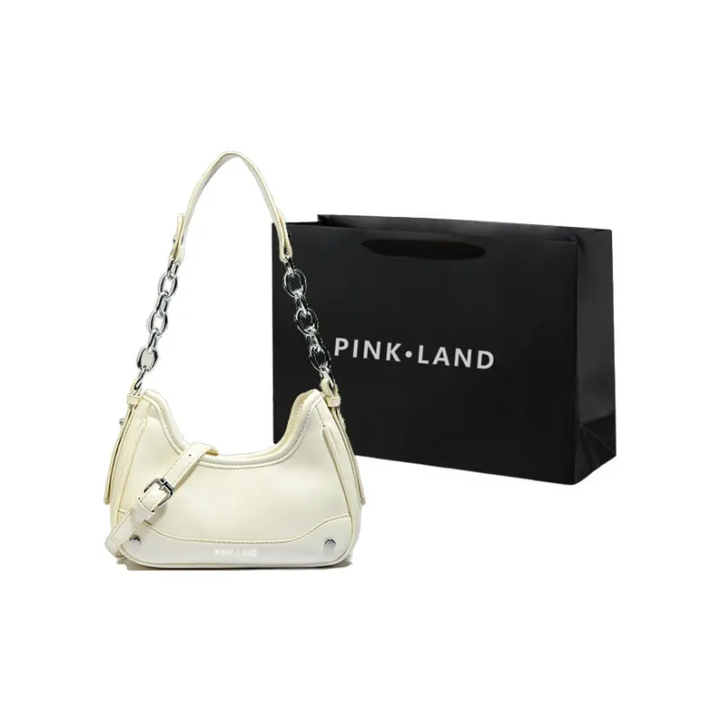 PINK·LAND PU Crossbody Bag, Shoulder Bag Women's Black/White/Silver/Pink-4