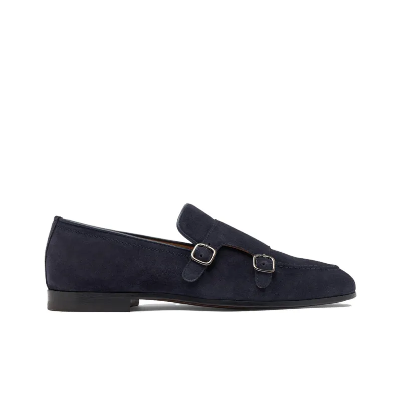 SCAROSSO Ernesto Buckle Detailed Almond Toe Loafers-1