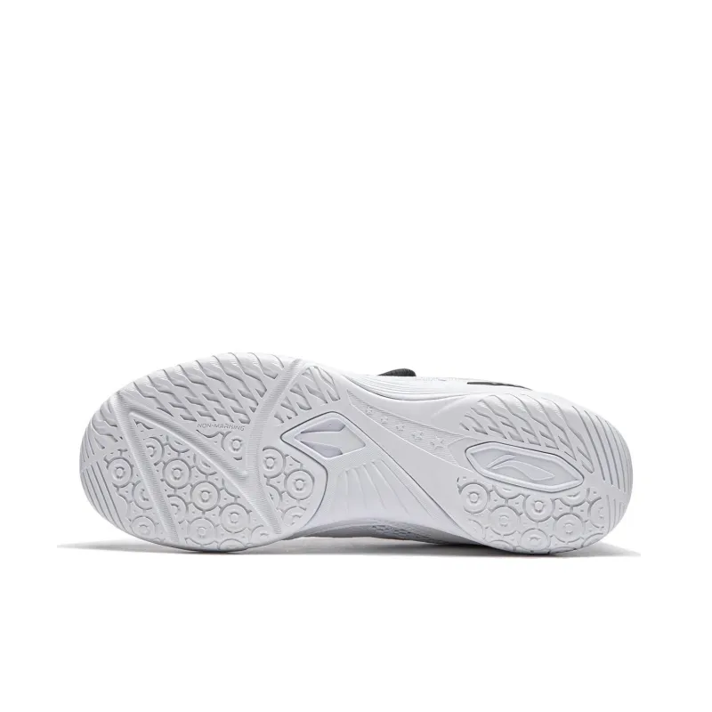 LiNing Abrasion Resistant Functionality Low Top Table Tennis Shoes Unisex White Gold Black-6