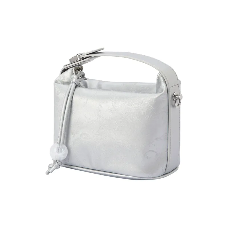 SEM/R PU One Shoulder Handbags Regular Women's Ecru/Smoke Gray Silver-3