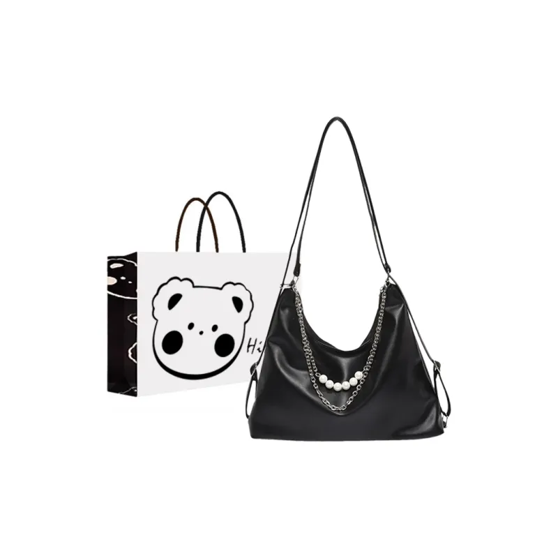 NX DOUGHNUT PU Shoulder Bag Regular Women's White/Black/Pink/Silver-15