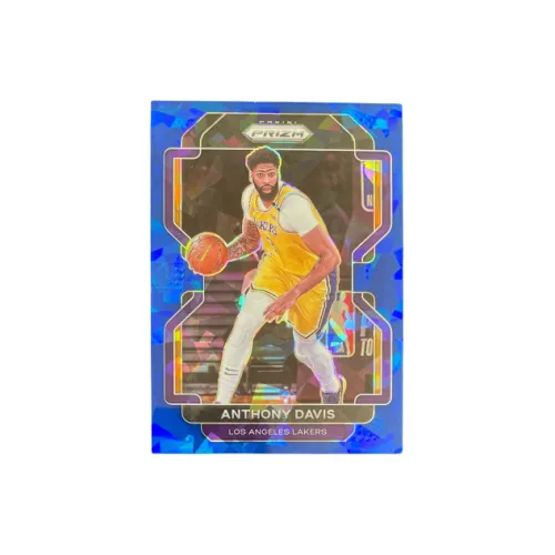 PANINI 2021 22 Prizm Lakers, Anthony Davis, Blue Crush Ice Refractor, Star Card, Card Product Access Sports Cards 1 Pc