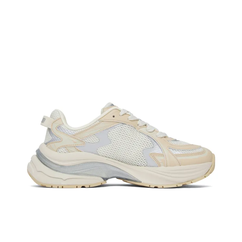 MLB Curve Runner Anti Slip Wear Resistant Low Top Running Shoes Unisex Beige Yellow-1