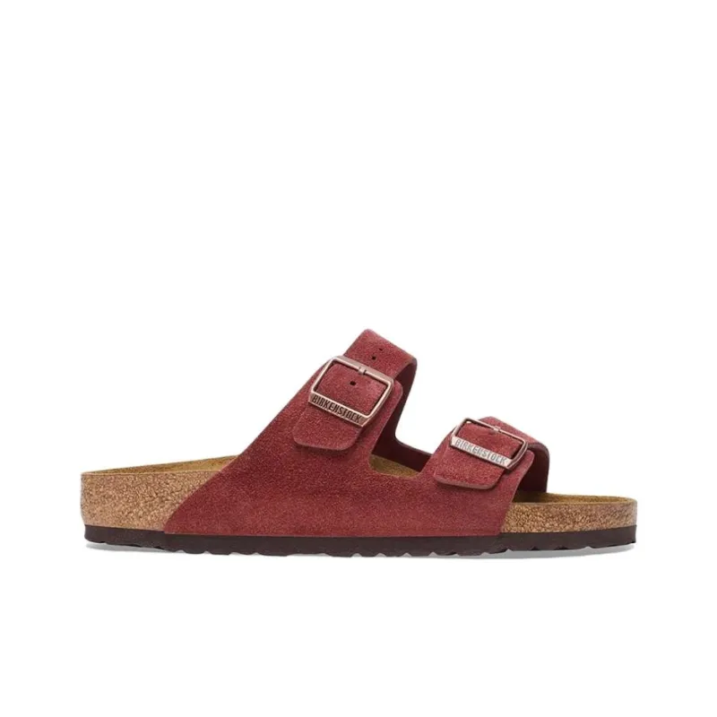 Birkenstock Arizona Slide Slippers Women's Red Narrow Fit-1