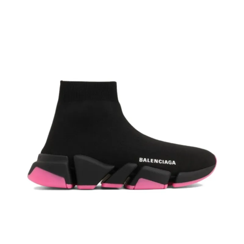 Balenciaga Women's Speed 2.0 Sneaker 'Clear Sole - Black Neon Pink'-1