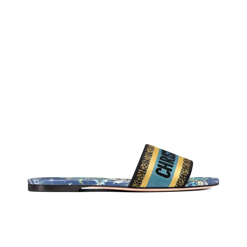DIOR Dway Slide Slippers Women's Blue-1