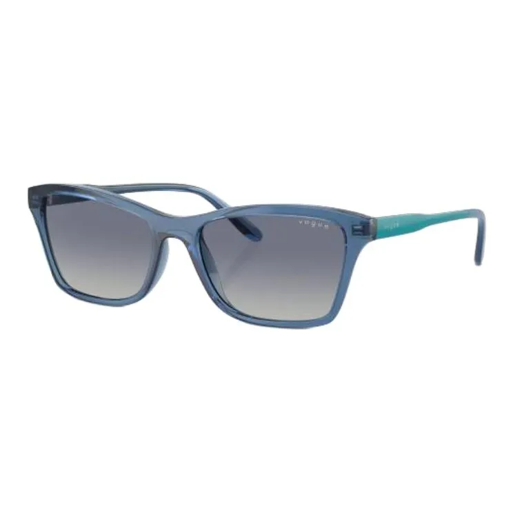 VOGUE Nylon Propionate Salt Rectangular Sunglasses Women's Blue-0