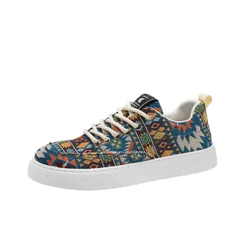 EASTERN CAMEL Slip Resistant Low Top Skateboard Shoes Men's Blue