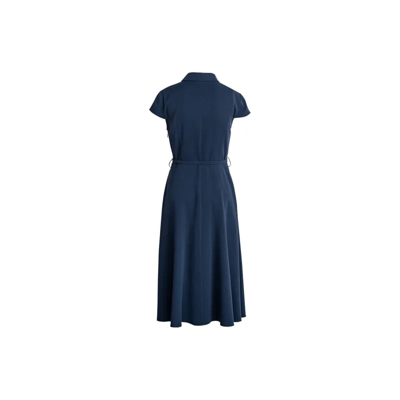 ROEYSHOUSE Short Sleeved Dress Women's Dark Gray Blue-1