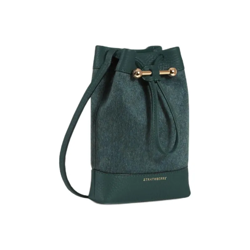 Strathberry Cashmere With Calfskin Crossbody Bag Shoulder Bag Regular Women's Dark Green-2