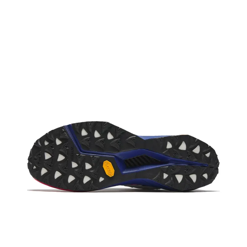 Anta Durable Breathable Low Top Carbon Plate Running Shoes Men's White Blue Red-5