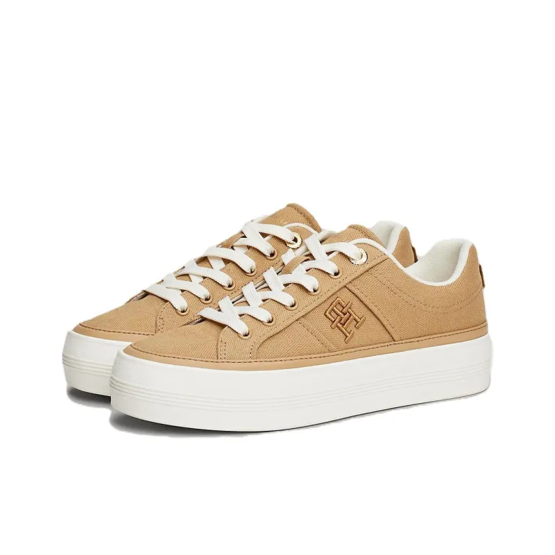 Tommy Hilfiger Slip Resistant Low Top Skateboard Shoes Women's Yellow-2