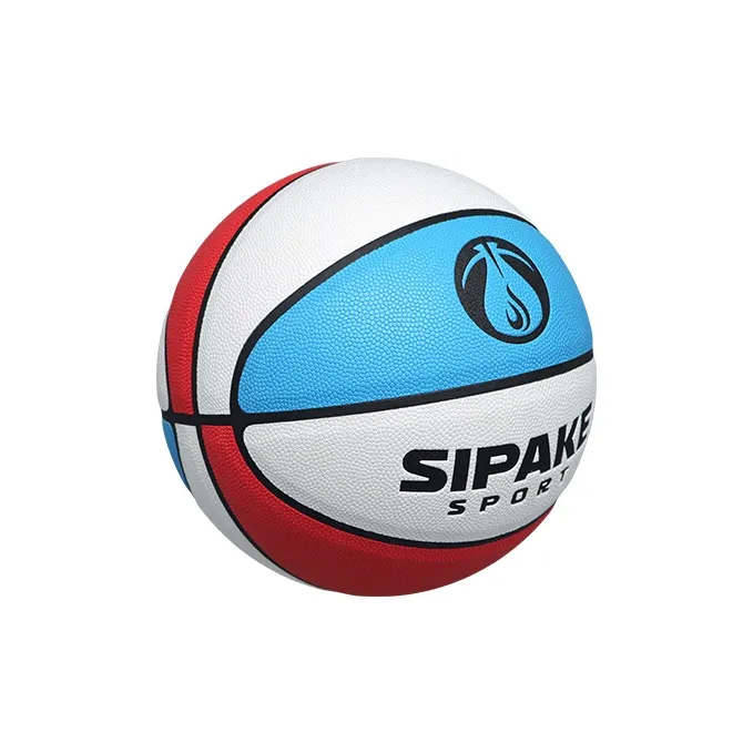 SIPAKESPORT PU Basketball Red Blue White Size 7 Training Unisex-1