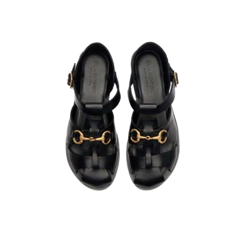 SCAROSSO Helene Leather Sandals Women's-3