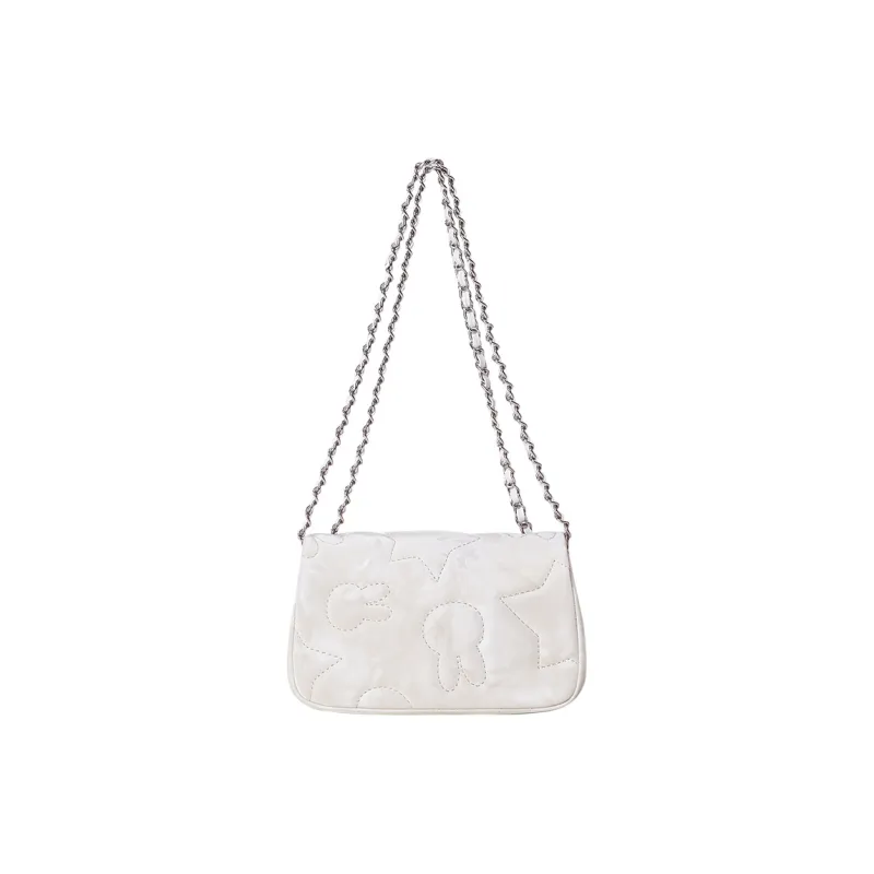 Miffy Synthetic Leather Shoulder Bag Crossbody Bag Women's Gray/White-13
