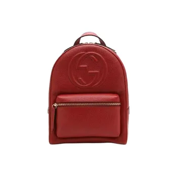 GUCCI Soho Calfskin Backpack Women's Red