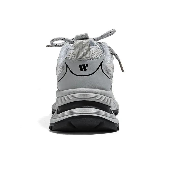 Warrior Low Top Chunky Sneakers Women's Light Gray Gray-2