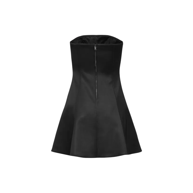 ARITZIA Ten Interest Satin Dress Sleeveless Dress Women's BLACK/Black-1