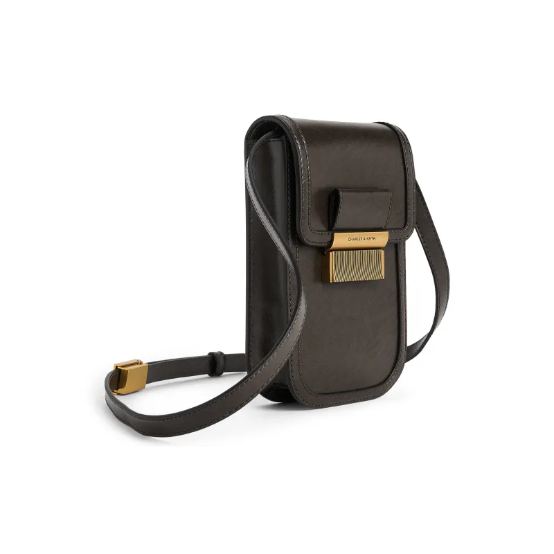 CHARLES&KEITH Fabric Crossbody Handbags Regular Women's Dark Moss/Toffee-2