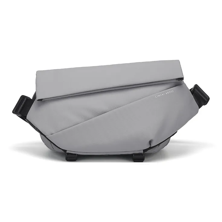 CinvaiKrose Nylon Fabric Shoulder Bag, Crossbody Bag, Sling Bag, Messenger Bag Medium Size Men's Denim Blue/Black/Gray-15
