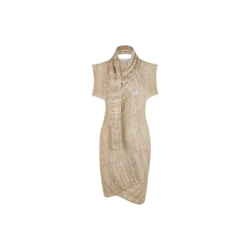 Vivienne Westwood Short-Sleeved Dresses Women's Oatmeal