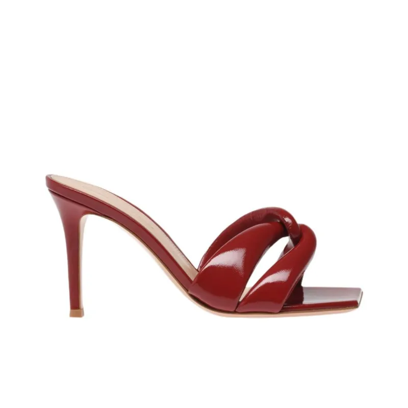 GIANVITO ROSSI Slide Slippers 8.5cm Women's Red-1
