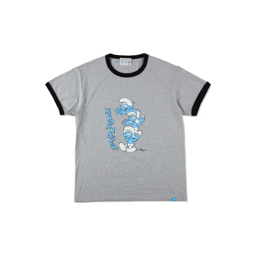 WIND AND SEA Blue Elf Co-branded Edition T-Shirts Unisex Gray