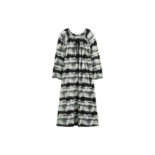 Sha Qian Nightgown Spring And Fall Season Women's Black
