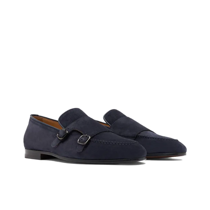 SCAROSSO Ernesto Buckle Detailed Almond Toe Loafers-2
