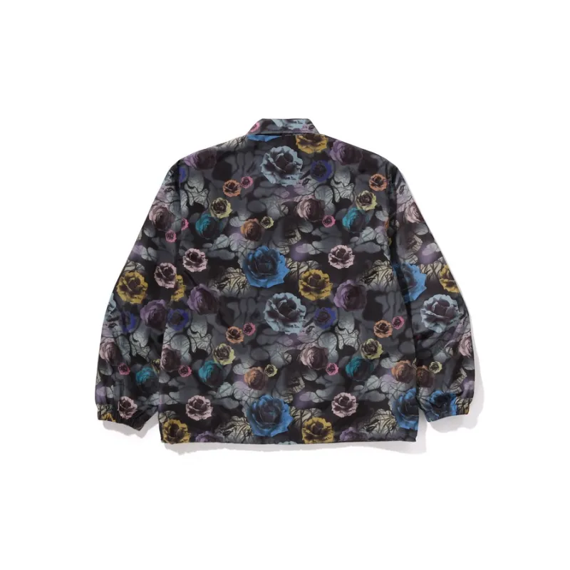 A BATHING APE Floral Camo Bathing Ape Logo Nylon Coach Jacket-1