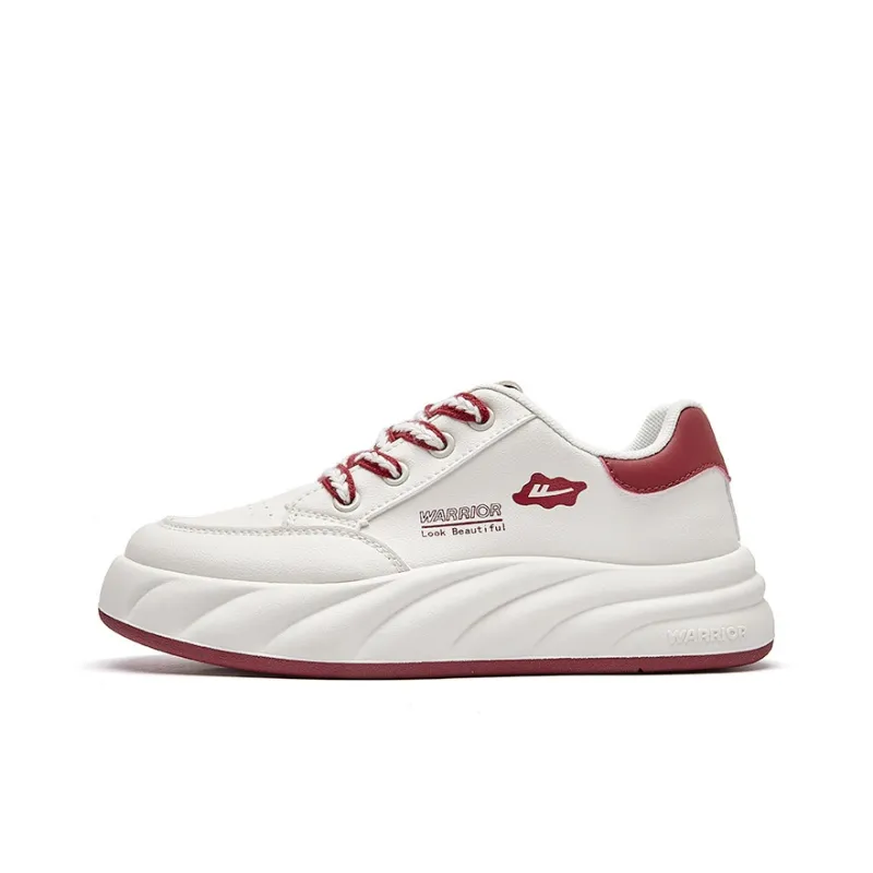 Warrior Anti-Slip And Wear-Resistant Breathable Low-Top Skateboard Shoes Women's Rogue Red-0