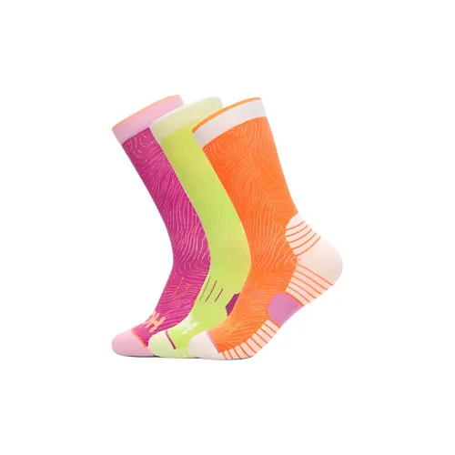 HOKA ONE ONE Crew Run Mid Calf Socks Unisex 3 Pack