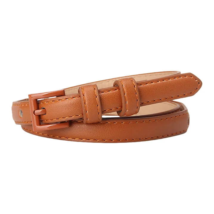 Emperor Penguin Fashion Dopamine Dressing Multi Color Student Decoration Denim Cow Leather Belts Women's Width  1.5cm-9