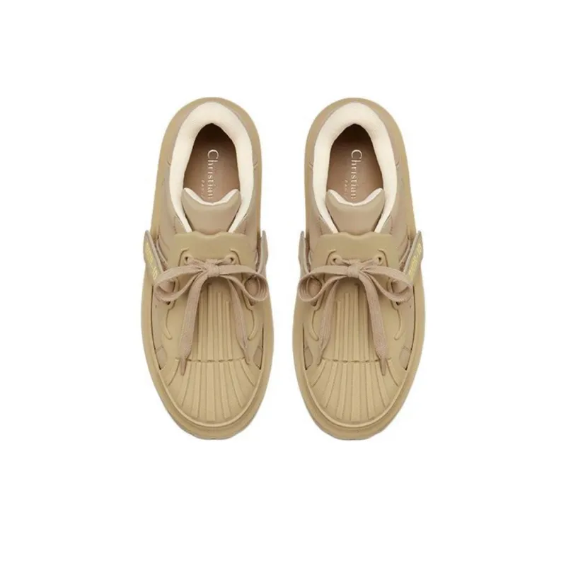 DIOR ID Skateboard Shoes Women's Low Top Beige-4